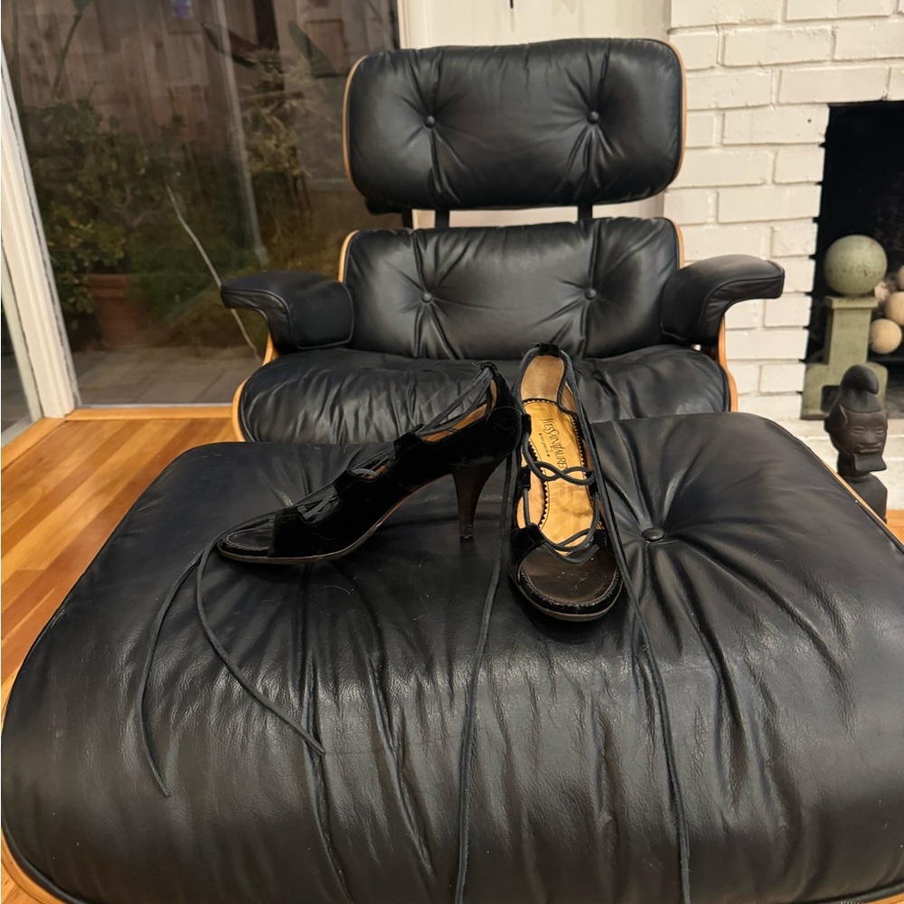 Tom Ford for Yves Saint Laurent black velvet heels